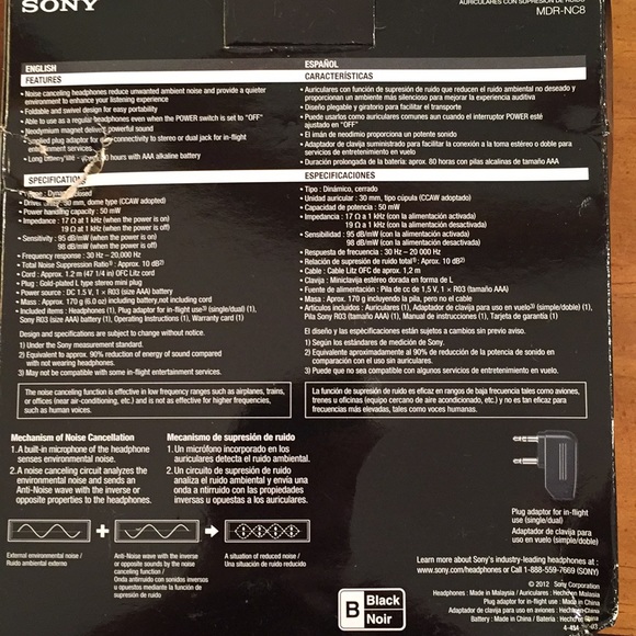 🎉 NIB Sony Compact/Slim Noise Cancel Headphones - Picture 7 of 7